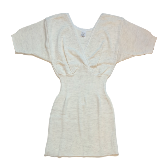 Gicipi 155 short sleeve wool blend woman underwear shirt with breast shape